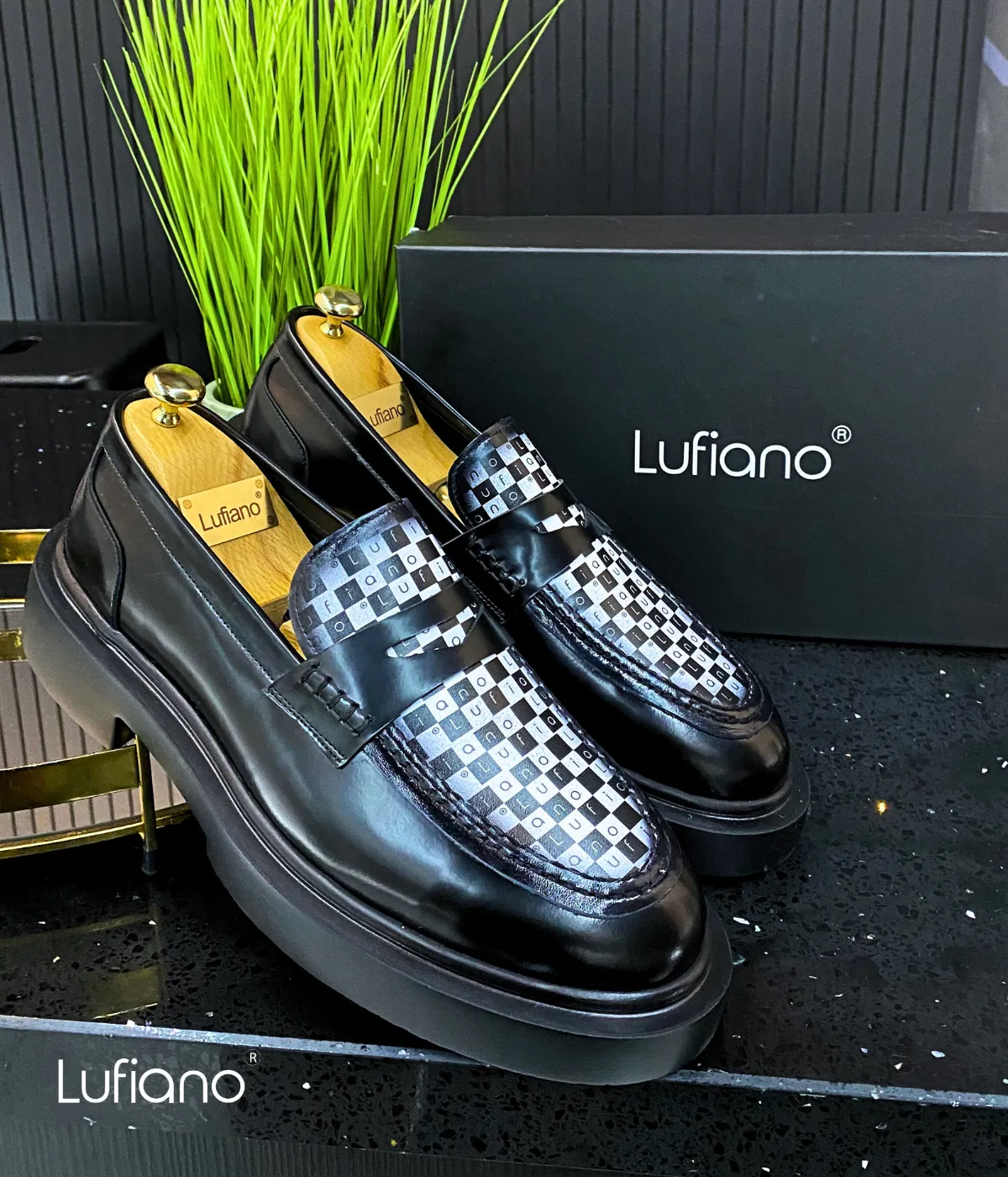 238  - Lufiano Slip On: Black
