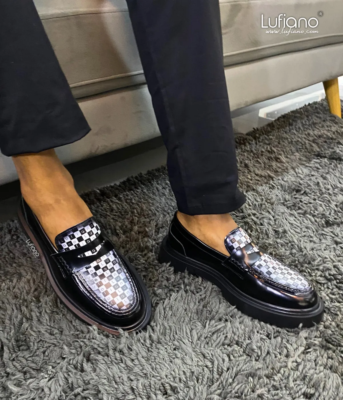 238  - Lufiano Slip On: Black