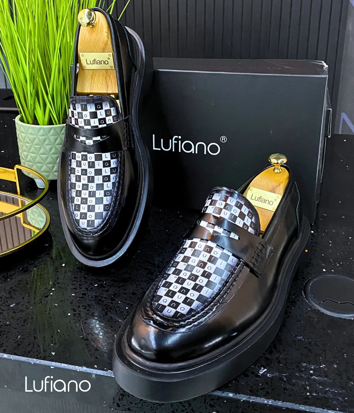 238  - Lufiano Slip On: Black