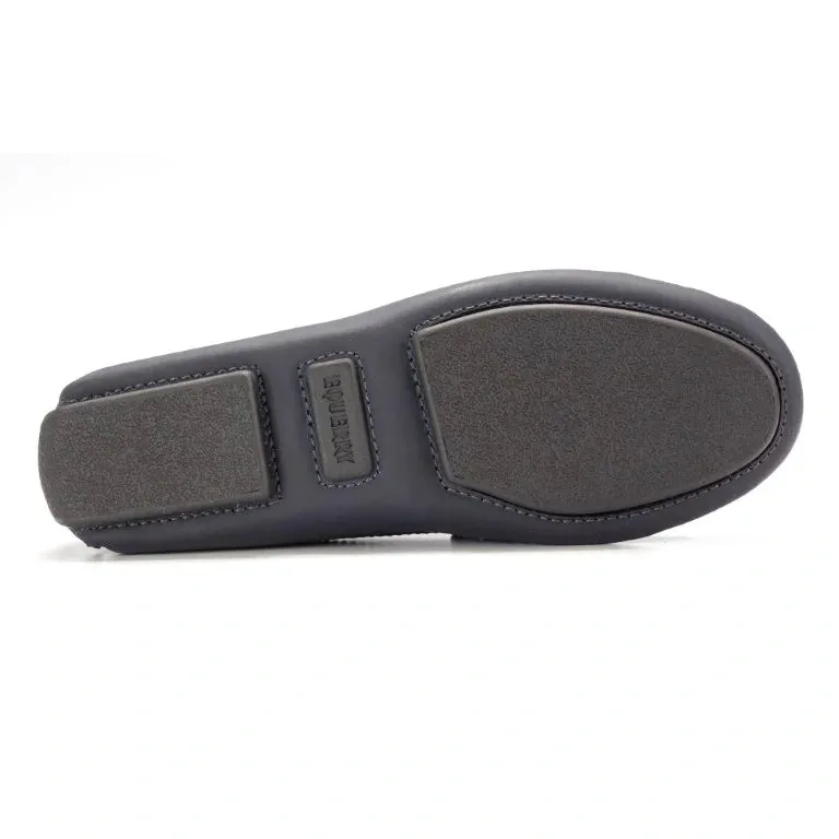 2485 - Navy Sahara Leather Soft Loafer for Girl by London Kids