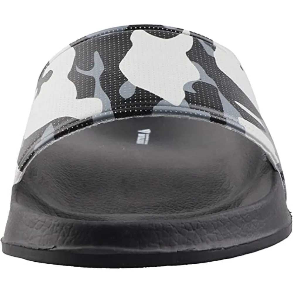 Adult Camo Soccer Slide Sandals - Black