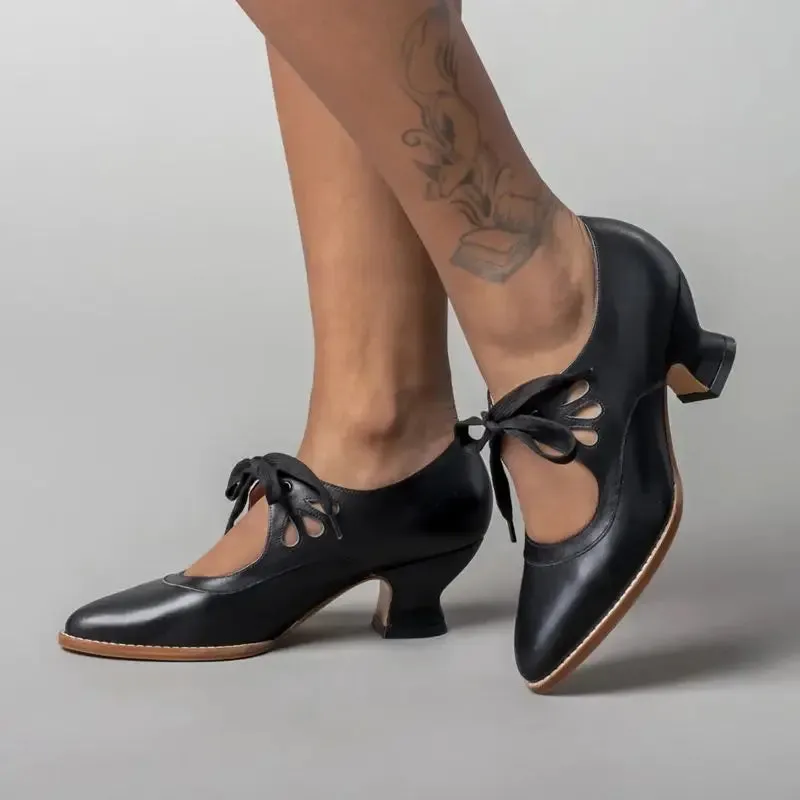 Angela - Orthopedic Leather Heeled Sandals