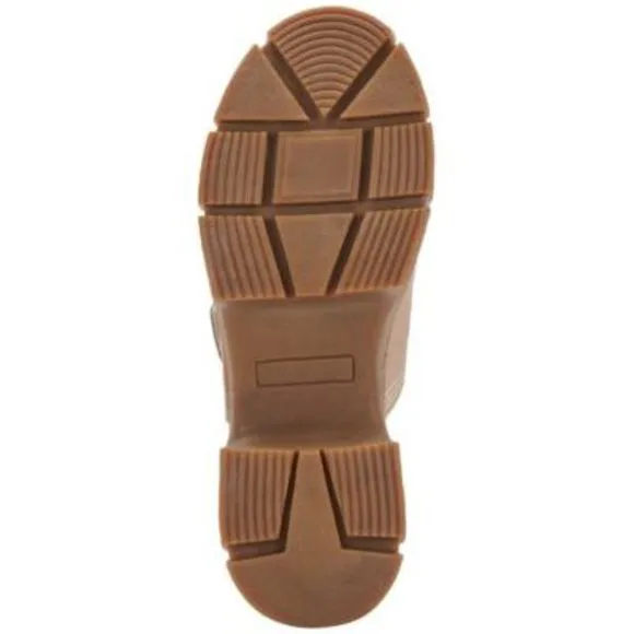 AQUA COLLEGE Womens Beige Hippie Round Toe Block Heel Slip On Slide Sandals 9 M