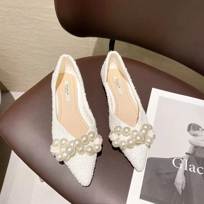 Big Pearls Slip-On Loafers