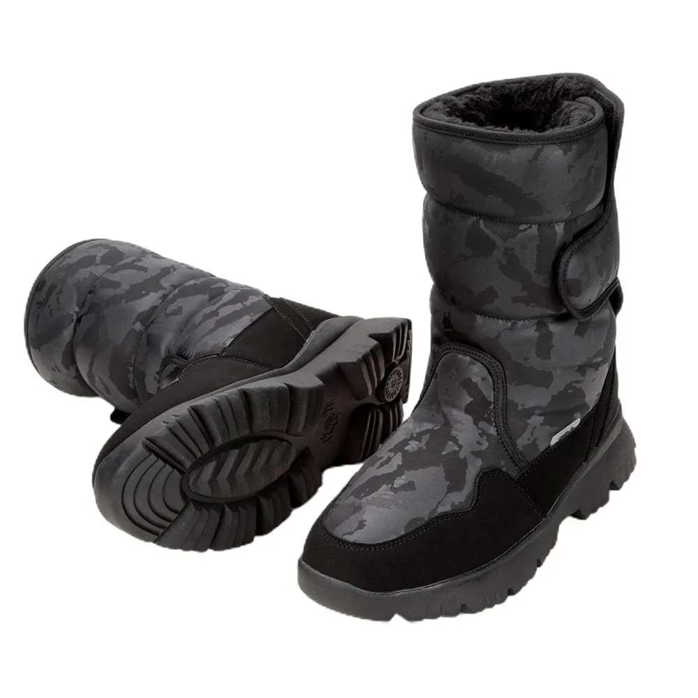 Black Camouflage Mens Winter Snownboots