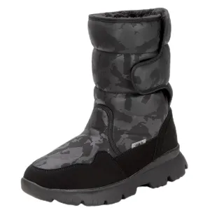 Black Camouflage Mens Winter Snownboots