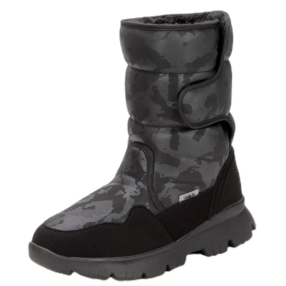 Black Camouflage Mens Winter Snownboots