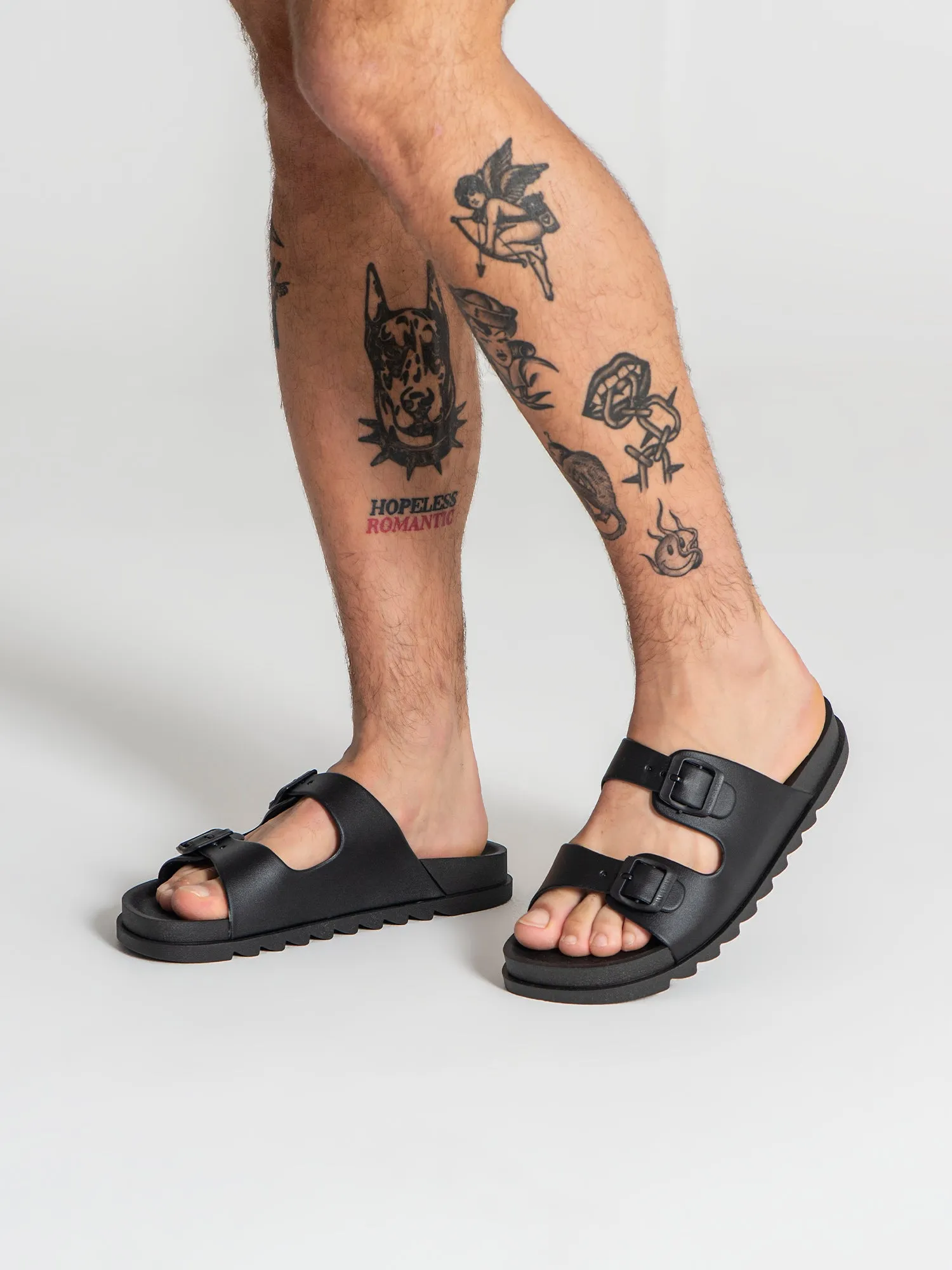 Black Explorer Sandals