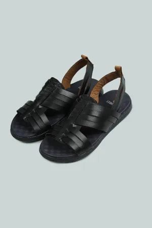 BLACK STRIPE COMFORT LEATHER