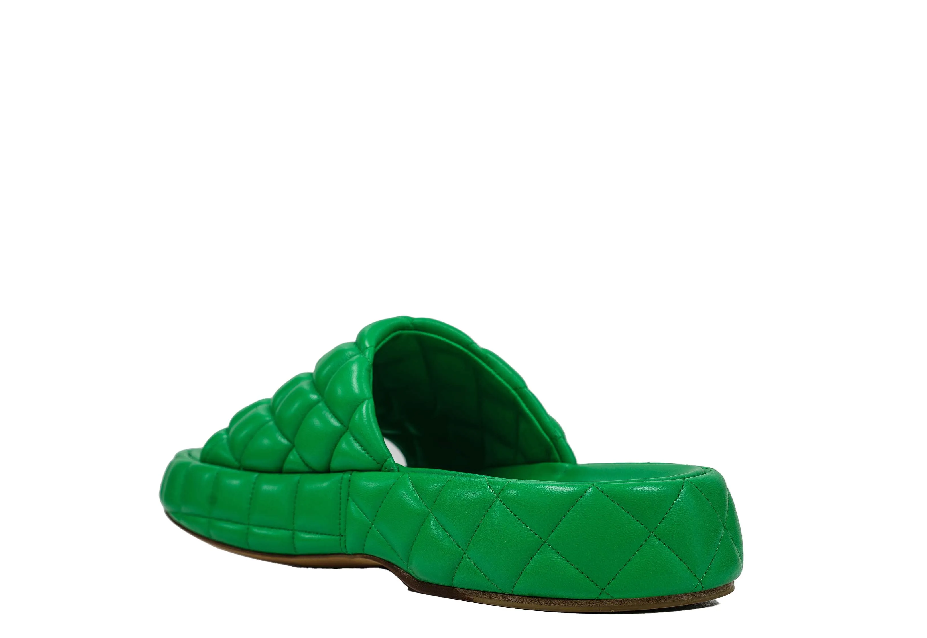 Bottega Veneta Women's Green Leather Padded Sandal 708885 Last pair NOW Half Price