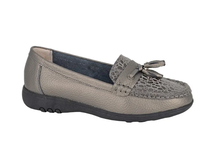 Boulevard L5012FS Womens Wide Fit Apron Tassle Casual Shoe