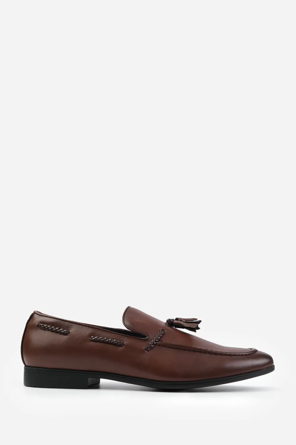 BRADLEY SLIP ON BRAIDED LOAFERS IN BROWN