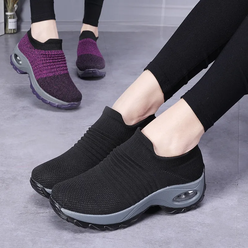 Breathable Mesh Slip-On Sneakers