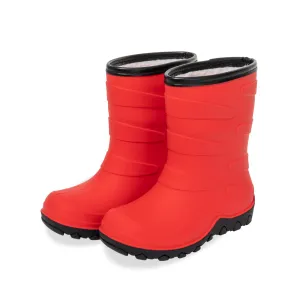 Bright Red Toddler Winter Rain Boots