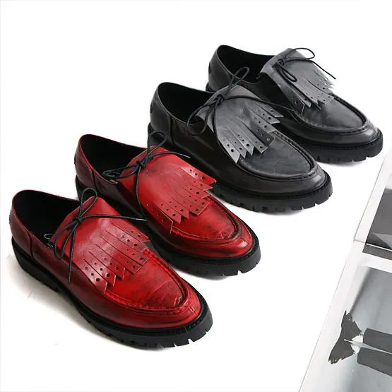 British Style Brogue Tassel Shoes