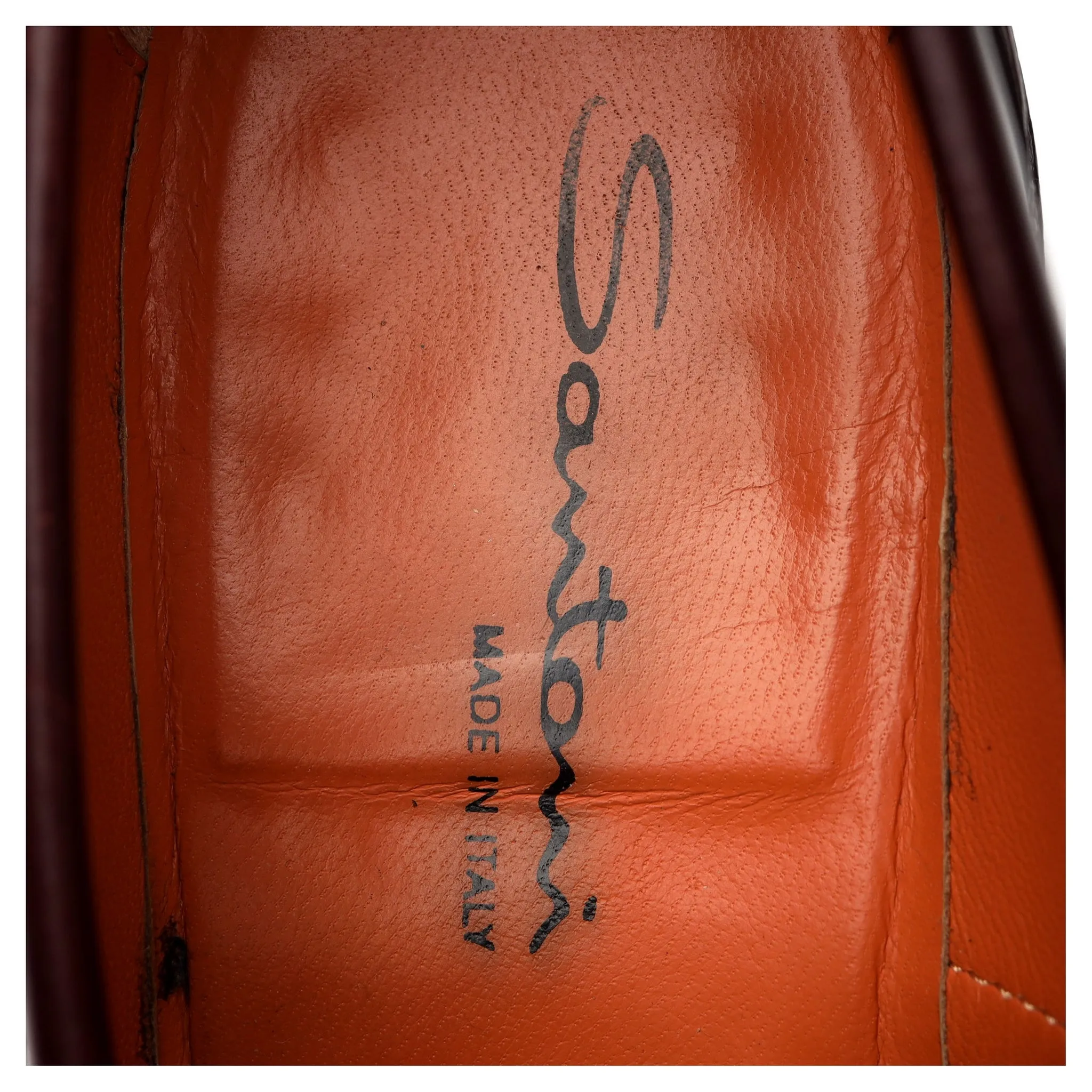 Burgundy Leather Fringed Tassel Loafers UK 6 F