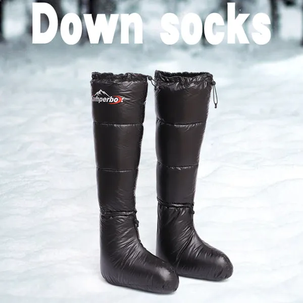 Camping Down Socks Kamperbox Sleeping Bag Down Boots - Prohibited Sales Platform - Temu