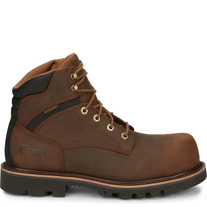 Chippewa Men's Sador 6" Composite Toe Waterproof Lace-Up Work Boot - Tan - 73221