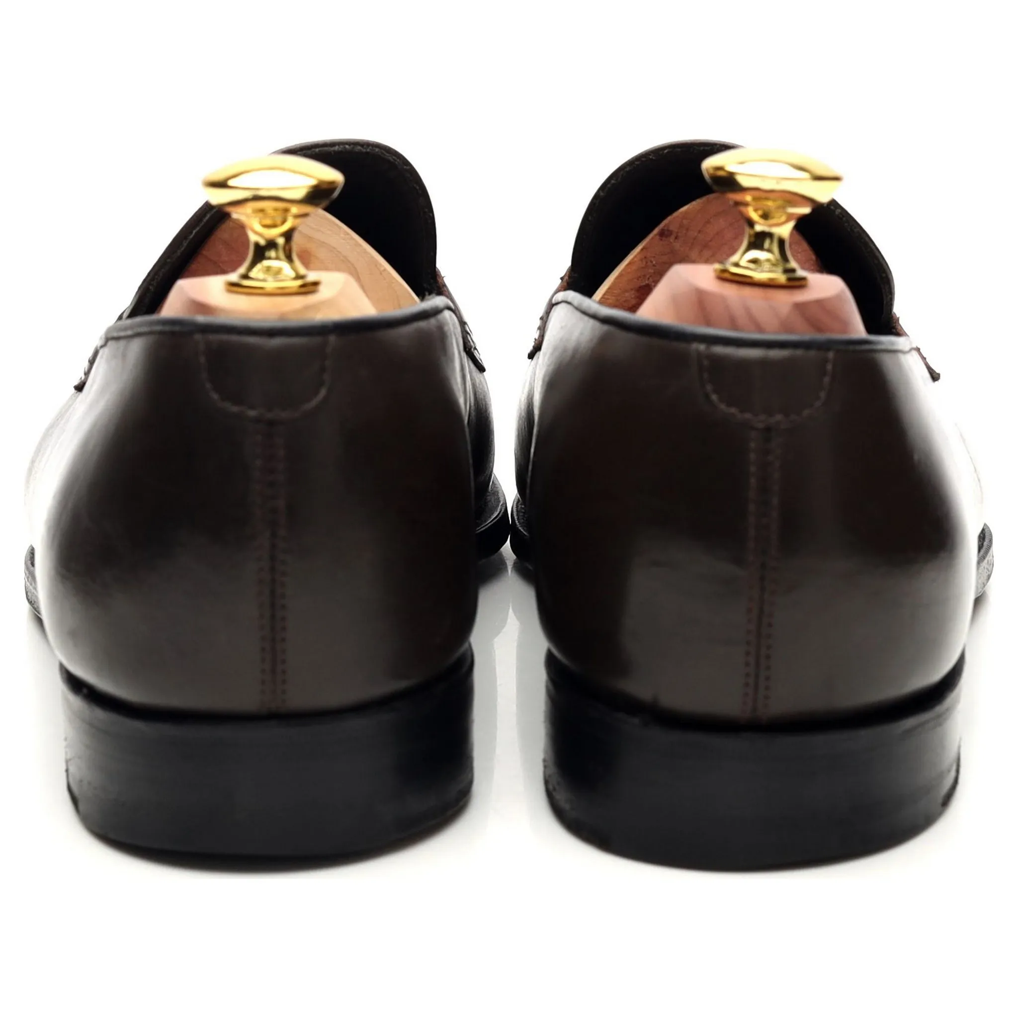 Dark Grey Leather Loafers UK 7.5 E