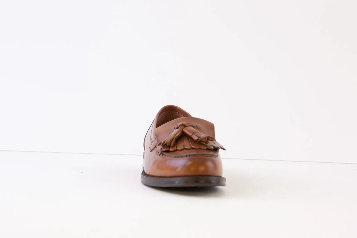 DIEGO BELLINI - 651C FLAT FASHION LOAFER - TAN LEATHER