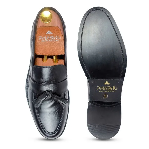 Dominic Black Tassel Shoes