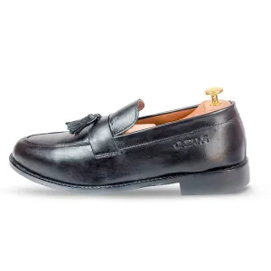 Dominic Black Tassel Shoes