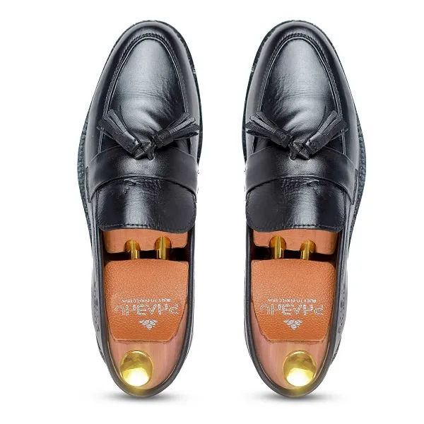 Dominic Black Tassel Shoes