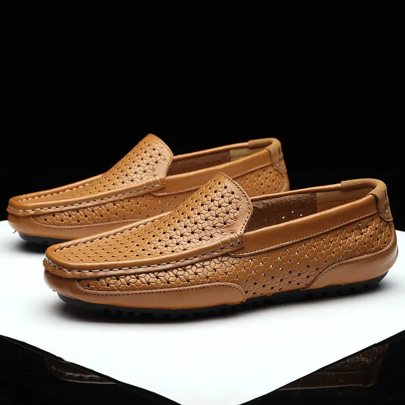 Eleganza Supreme: Italian Leather Slip-On Loafers