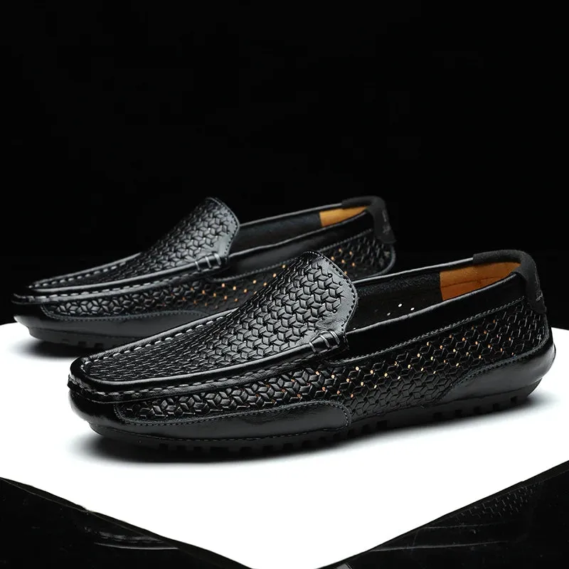 Eleganza Supreme: Italian Leather Slip-On Loafers