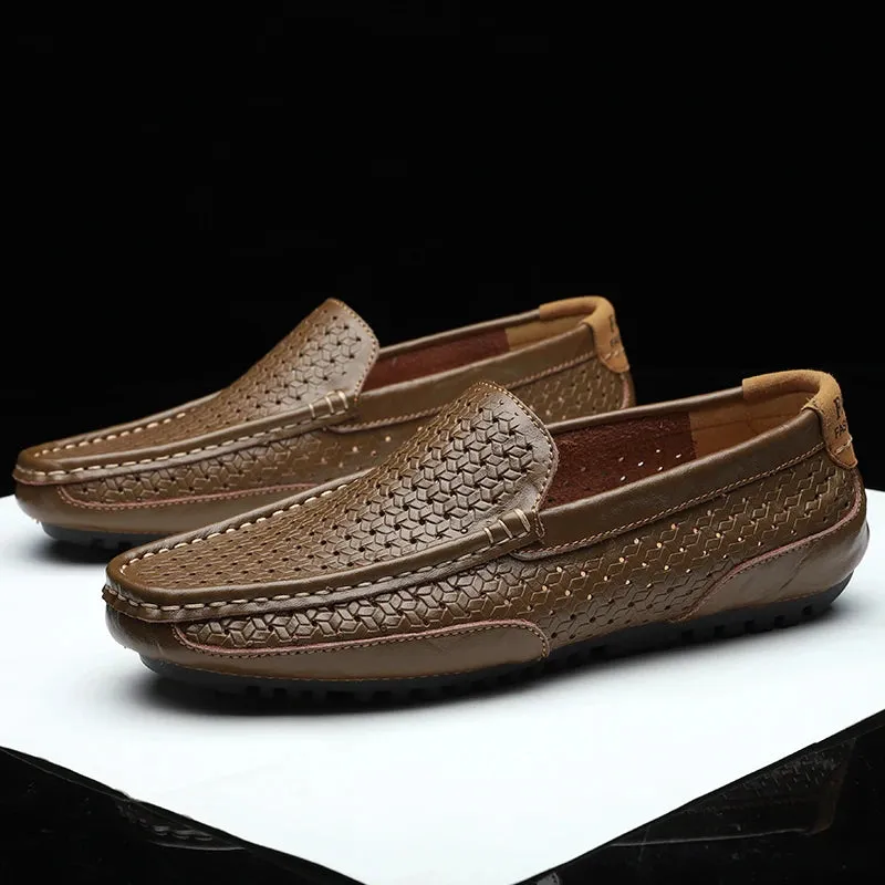 Eleganza Supreme: Italian Leather Slip-On Loafers