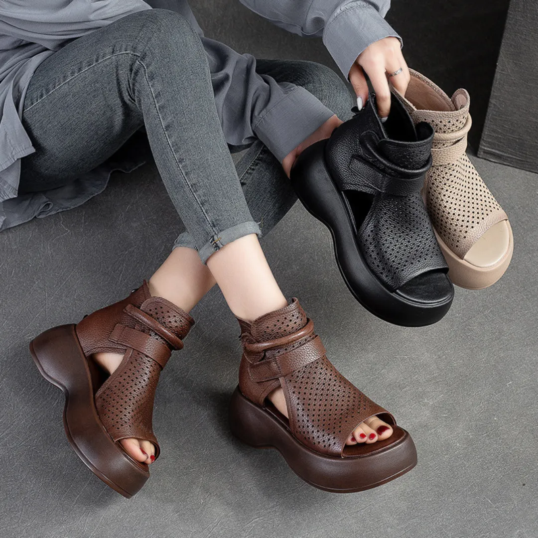 Federica - Timeless leather orthopedic sandals