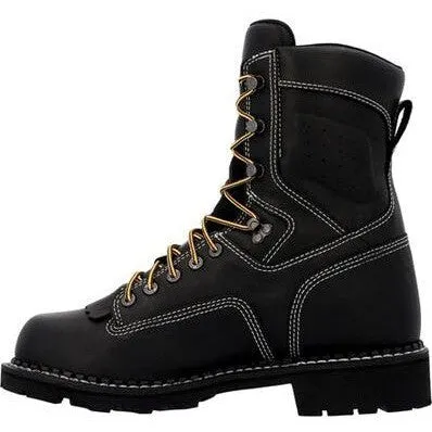 Georgia Men's USA Logger 8" Soft Toe Waterproof Work Boot -Black- GB00603