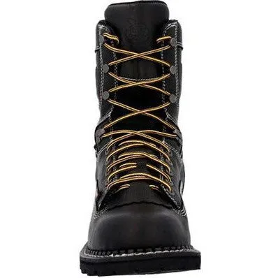 Georgia Men's USA Logger 8" Soft Toe Waterproof Work Boot -Black- GB00603