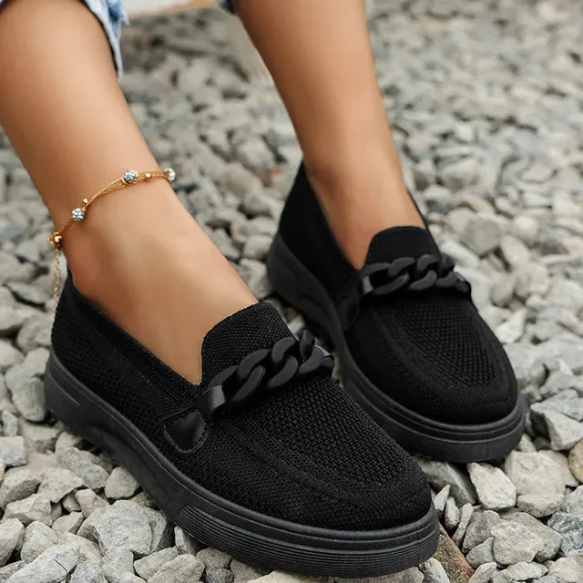 GS Chain Slide | Luchtige luxe instap sneakers met ketting detail voor dames