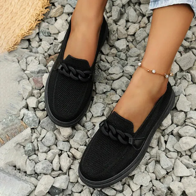 GS Chain Slide | Luchtige luxe instap sneakers met ketting detail voor dames