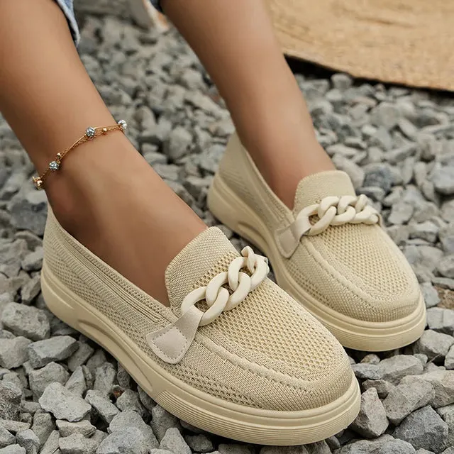 GS Chain Slide | Luchtige luxe instap sneakers met ketting detail voor dames
