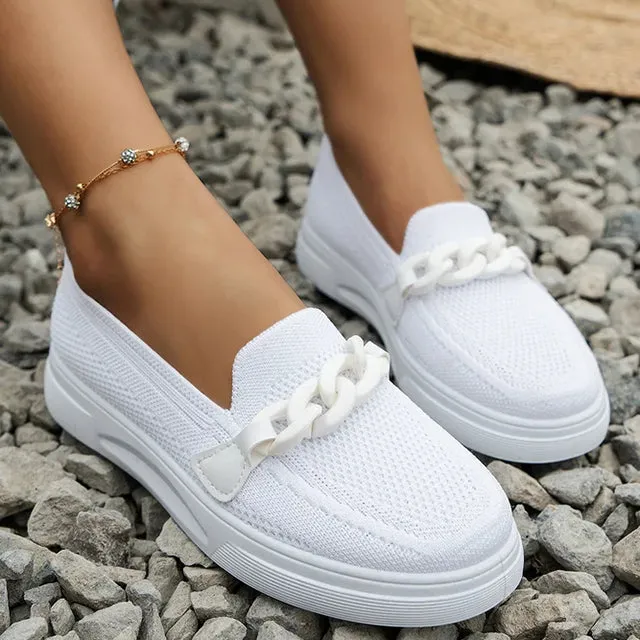 GS Chain Slide | Luchtige luxe instap sneakers met ketting detail voor dames