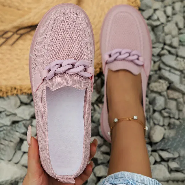 GS Chain Slide | Luchtige luxe instap sneakers met ketting detail voor dames