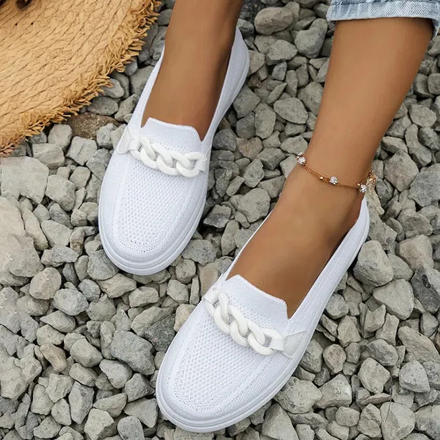 GS Chain Slide | Luchtige luxe instap sneakers met ketting detail voor dames