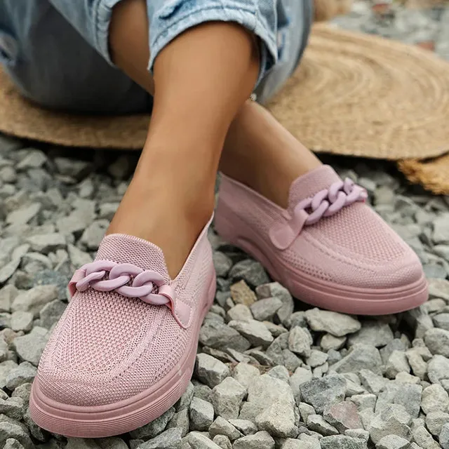 GS Chain Slide | Luchtige luxe instap sneakers met ketting detail voor dames