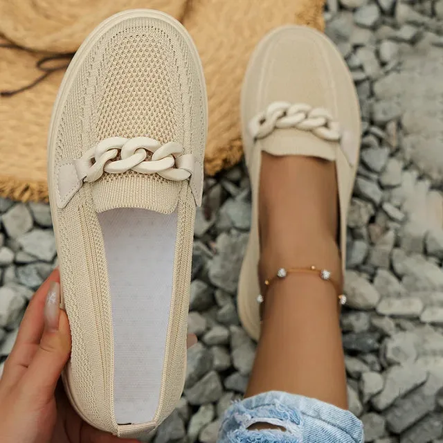 GS Chain Slide | Luchtige luxe instap sneakers met ketting detail voor dames