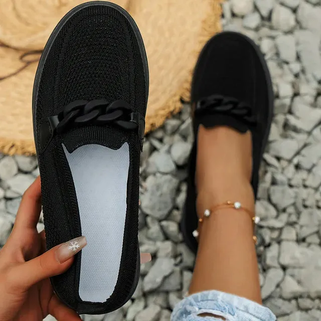 GS Chain Slide | Luchtige luxe instap sneakers met ketting detail voor dames