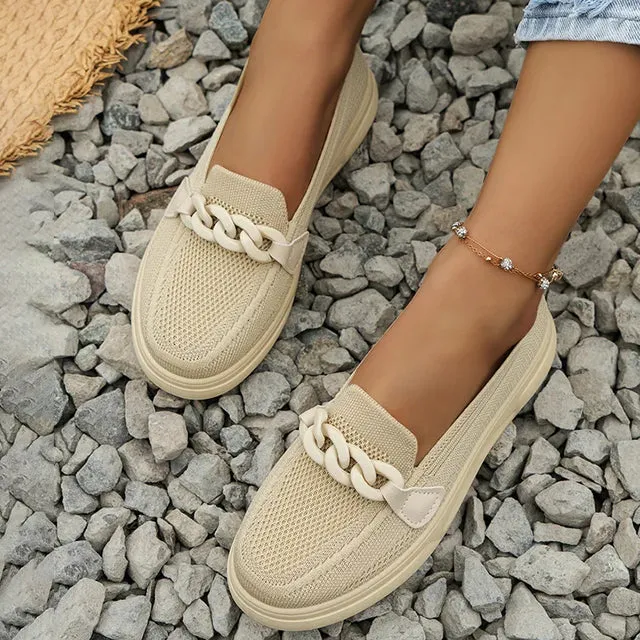 GS Chain Slide | Luchtige luxe instap sneakers met ketting detail voor dames