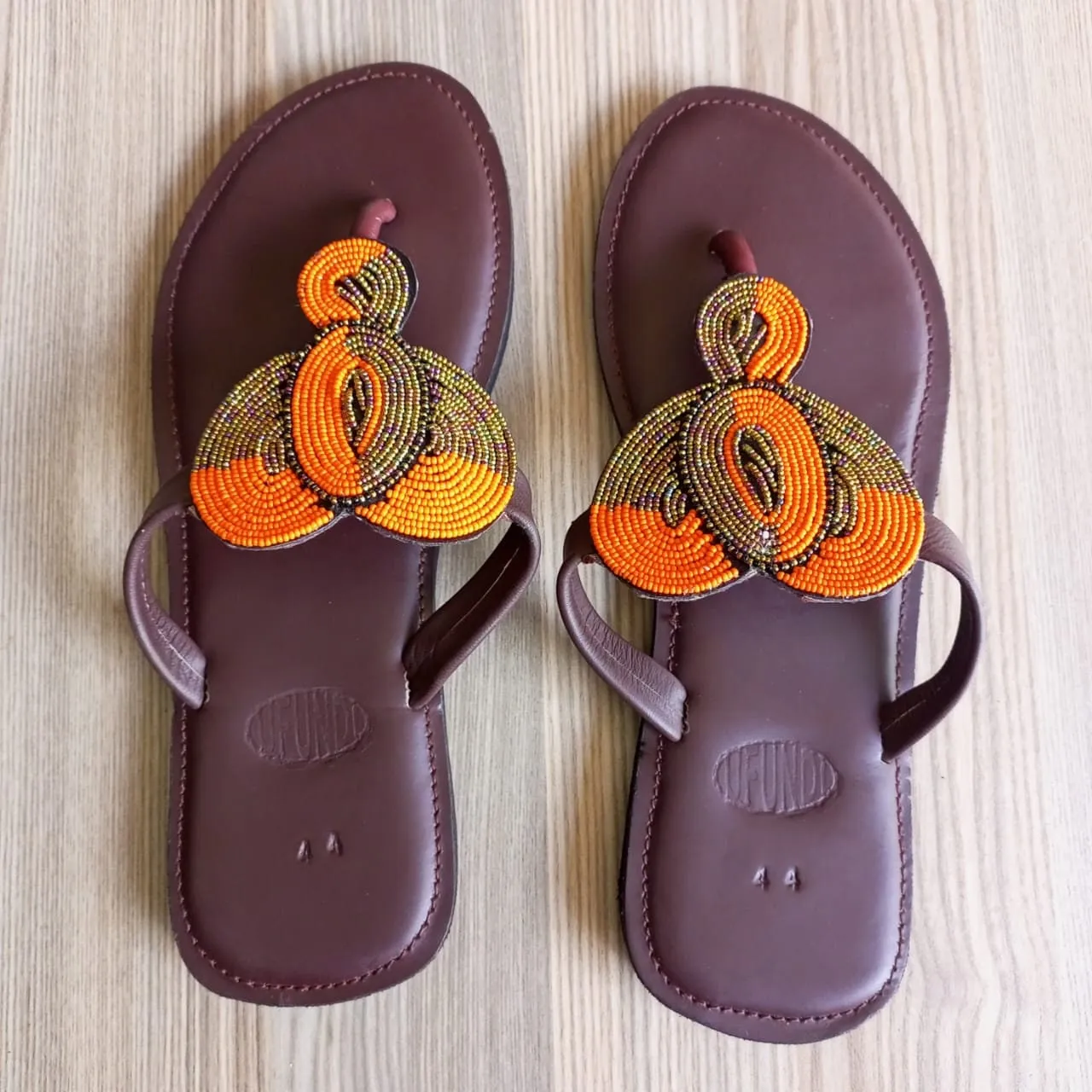 Handmade African Beaded Sandals/Authentic Maasai-Style Leather Flip-Flops Women/Boho Beach Sandals/Comfortable Summer Sandal African Gifts