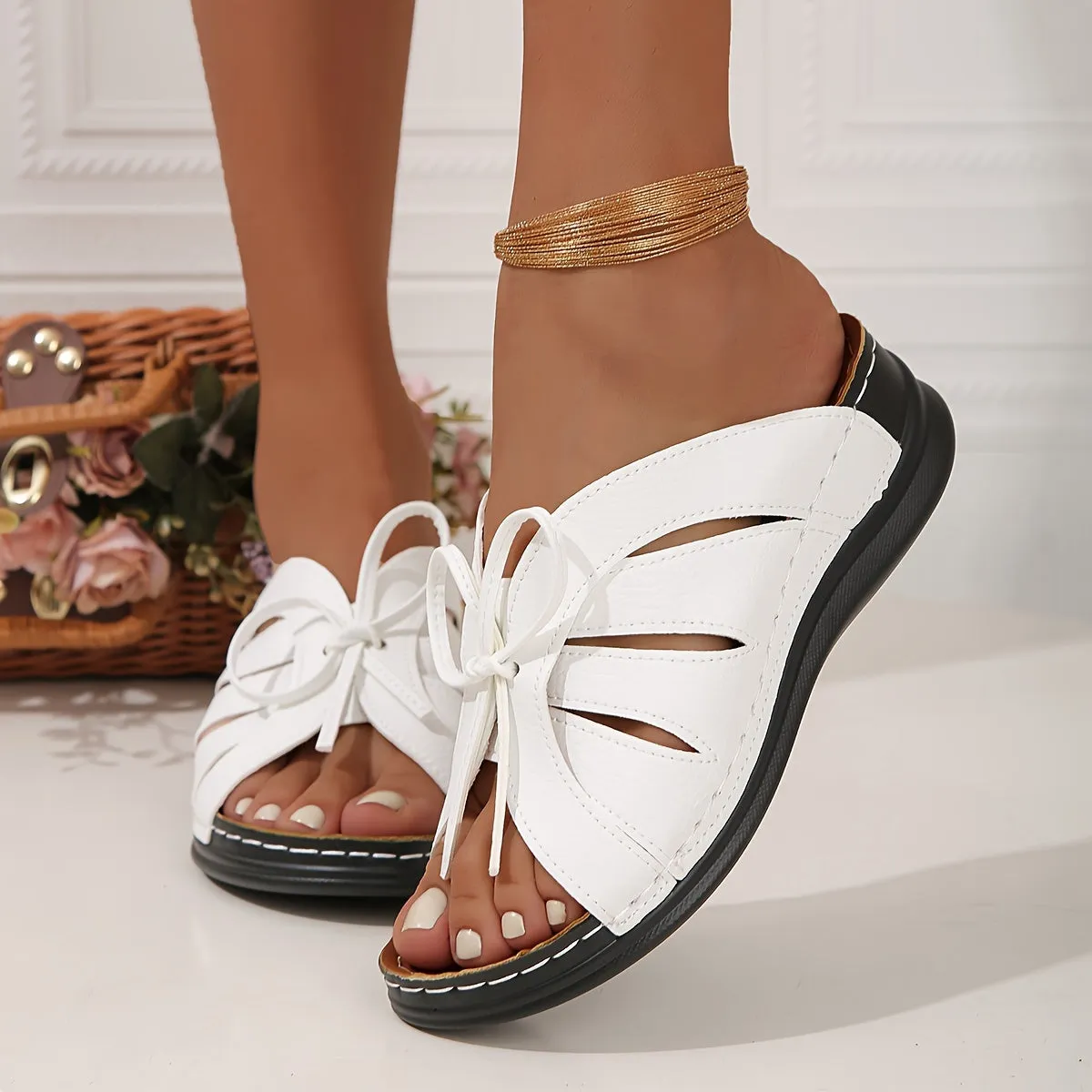 Heather - Casual leather orthopedic sandals