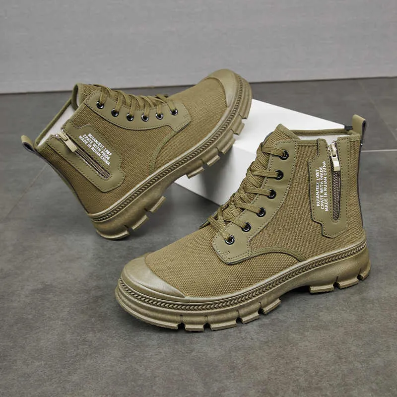 Hiking Boots Men's Side Zipper