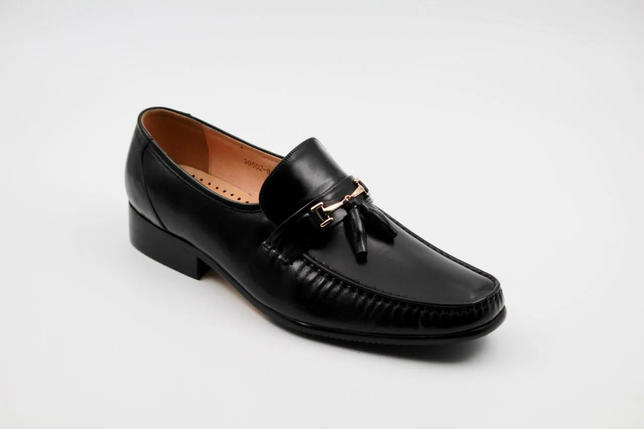 Ingrid Black Leather Formal Loafers