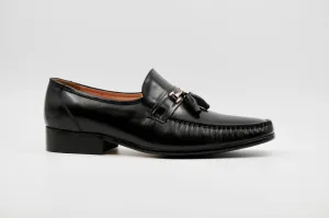 Ingrid Black Leather Formal Loafers