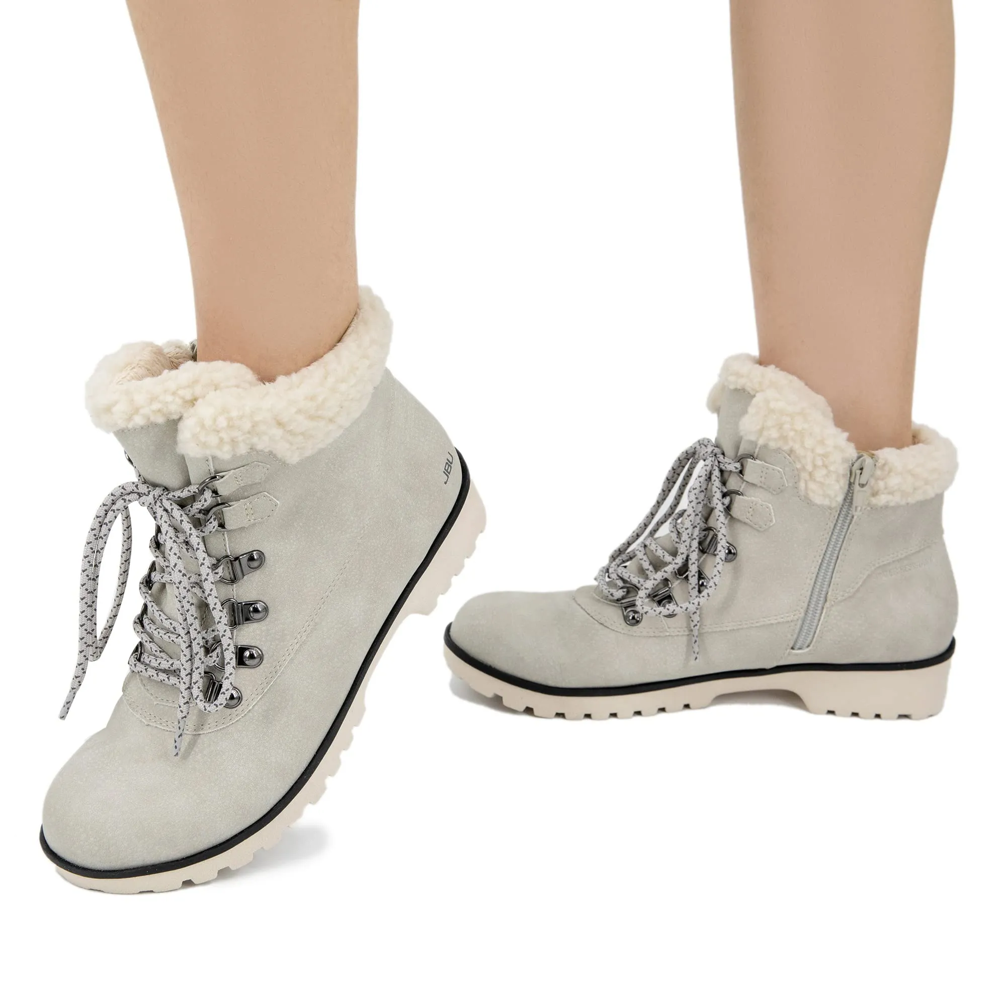 JBU by Jambu Women's Blue Creek Water Resistant Snow Boot, Stone White, 8.5
