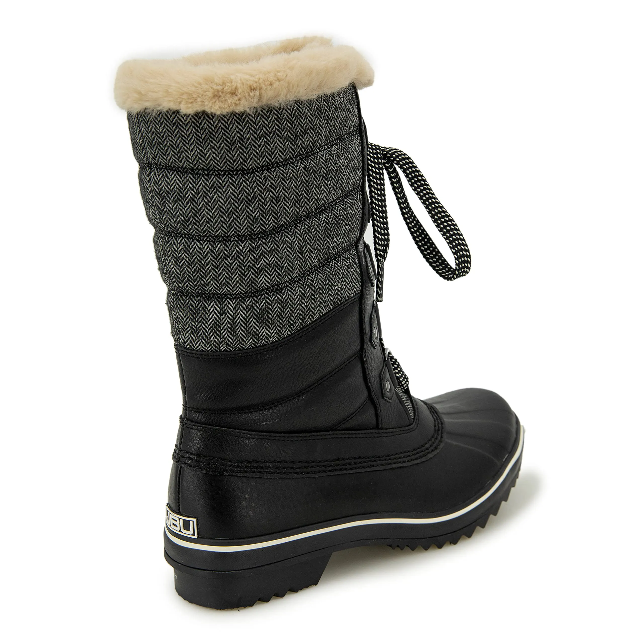 JBU by Jambu Women's Siberia Water Resistant Snow Boot, Black Herringbone, 11